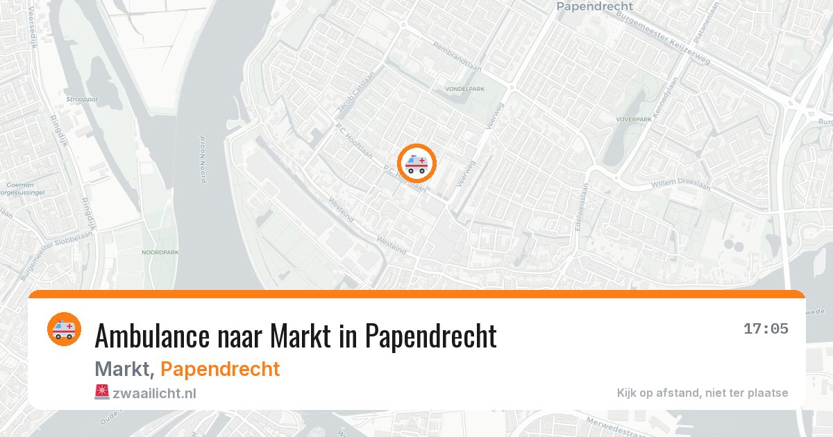 Ambulance naar Markt in Papendrecht — 28 mrt 2026
