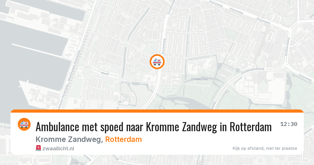 Ambulance met spoed naar Kromme Zandweg in Rotterdam — 29 apr 2026