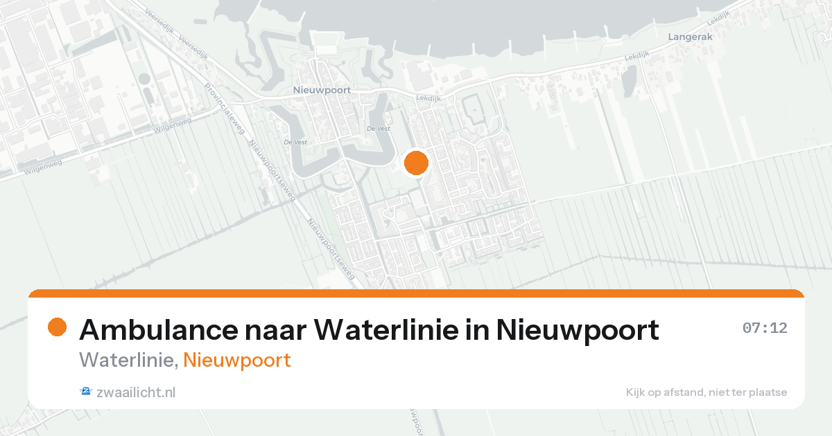 Ambulance naar Waterlinie in Nieuwpoort — 23 aug 2026
