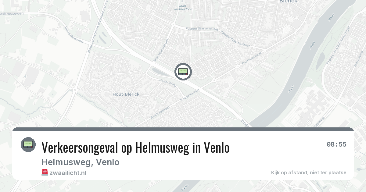 Verkeersongeval op Helmusweg in Venlo — 19 jun 2026