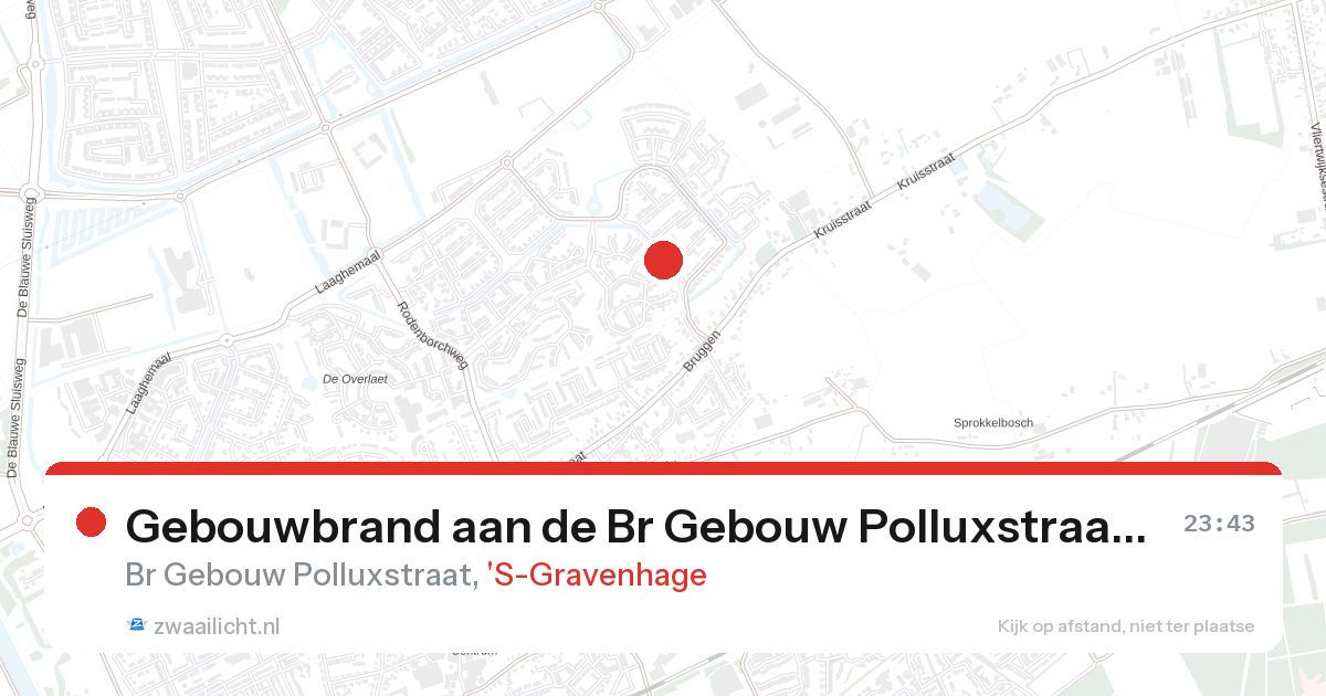 Gebouwbrand aan de Br Gebouw Polluxstraat in 'S-Gravenhage — 6 feb 2026