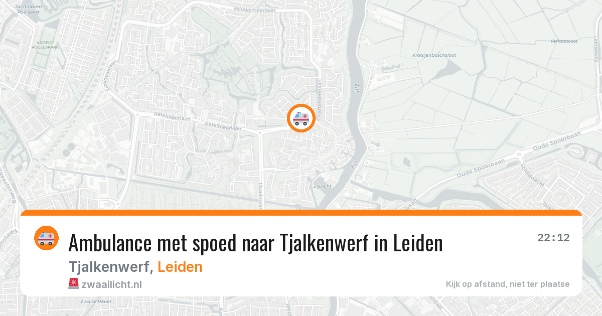 Ambulance met spoed naar Tjalkenwerf in Leiden — 24 apr 2026