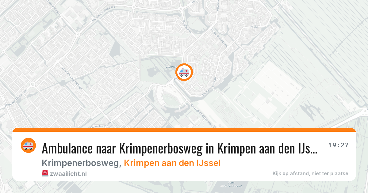 Ambulance naar Krimpenerbosweg in Krimpen aan den IJssel — 16 jun 2026