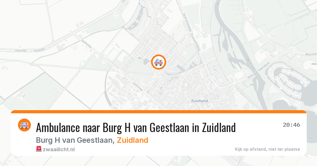Ambulance naar Burg H van Geestlaan in Zuidland — 9 jul 2026