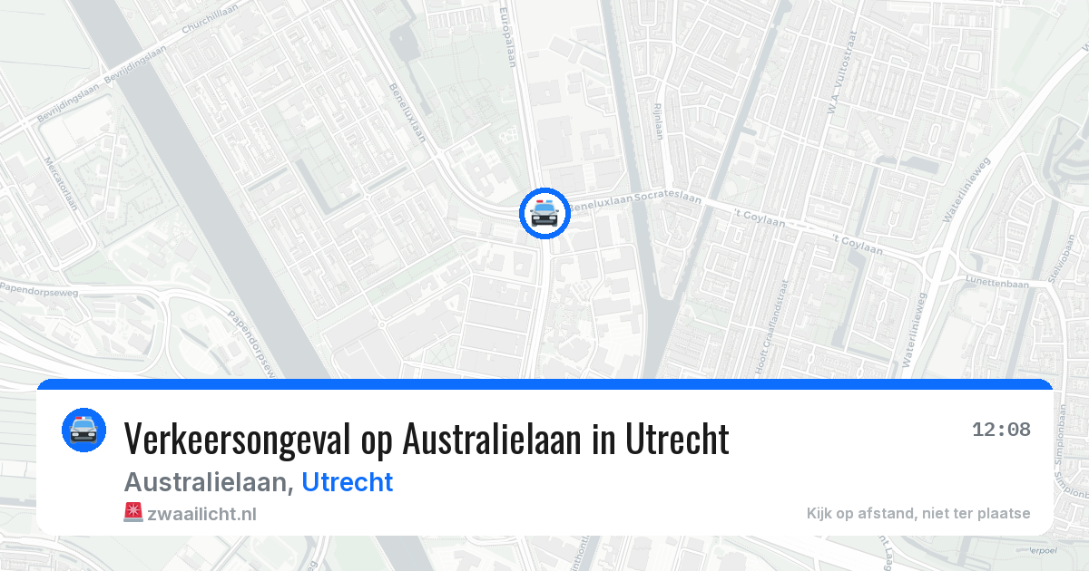 Verkeersongeval op Australielaan in Utrecht — 1 apr 2026