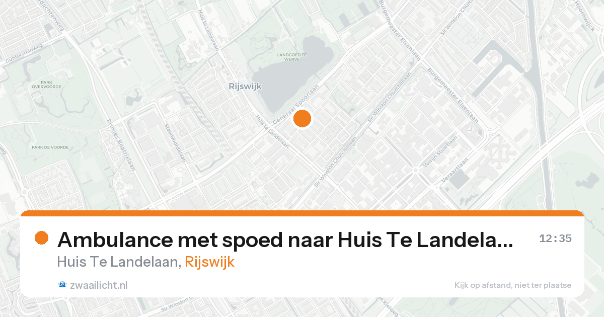 Ambulance met spoed naar Huis Te Landelaan in Rijswijk — 14 mei 2026