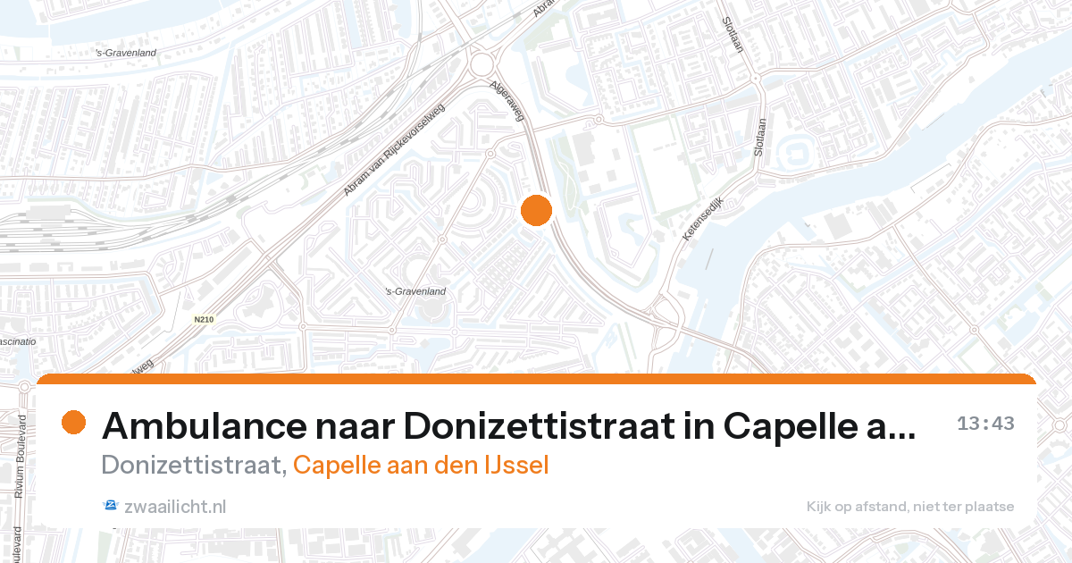 Ambulance naar Donizettistraat in Capelle aan den IJssel — 28 aug 2026
