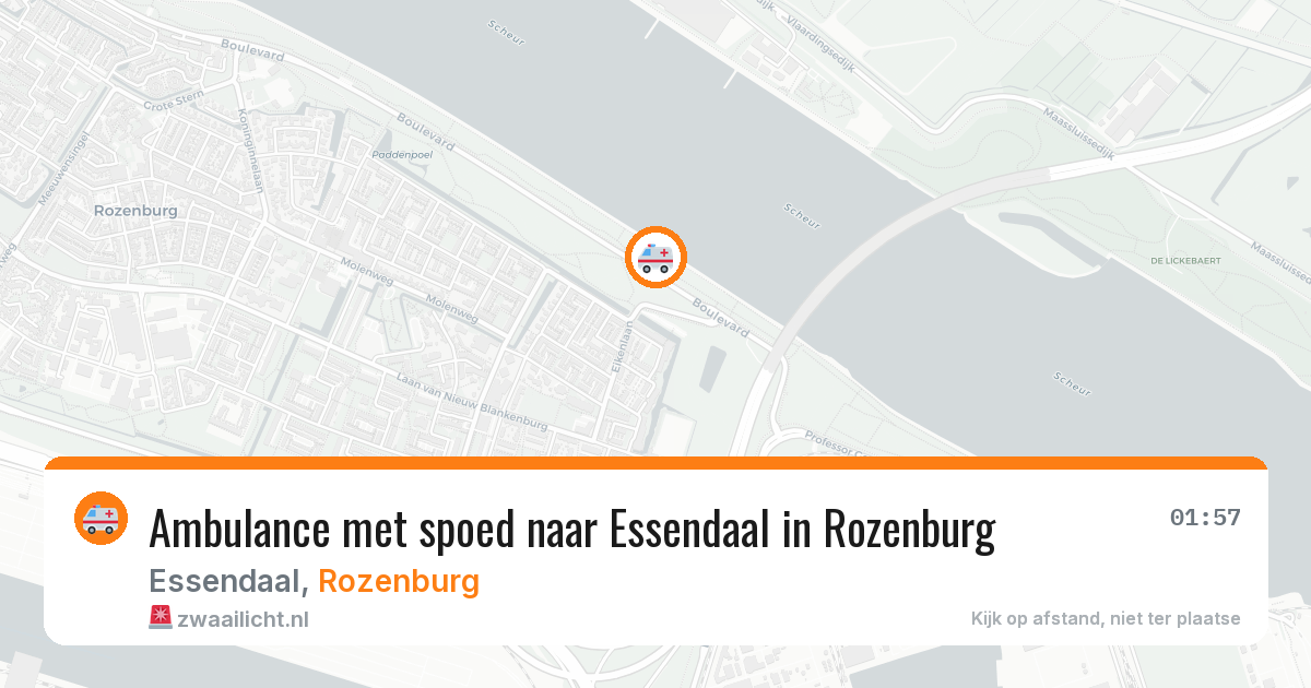 Ambulance met spoed naar Essendaal in Rozenburg — 15 mei 2026