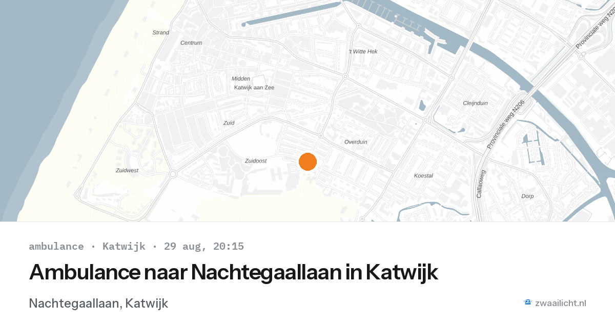 Ambulance naar Nachtegaallaan in Katwijk — 29 aug 2026