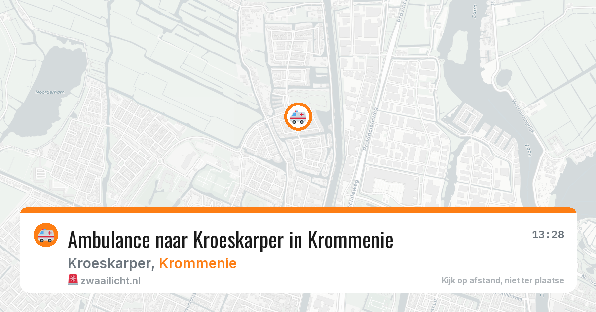 Ambulance naar Kroeskarper in Krommenie — 25 mei 2026