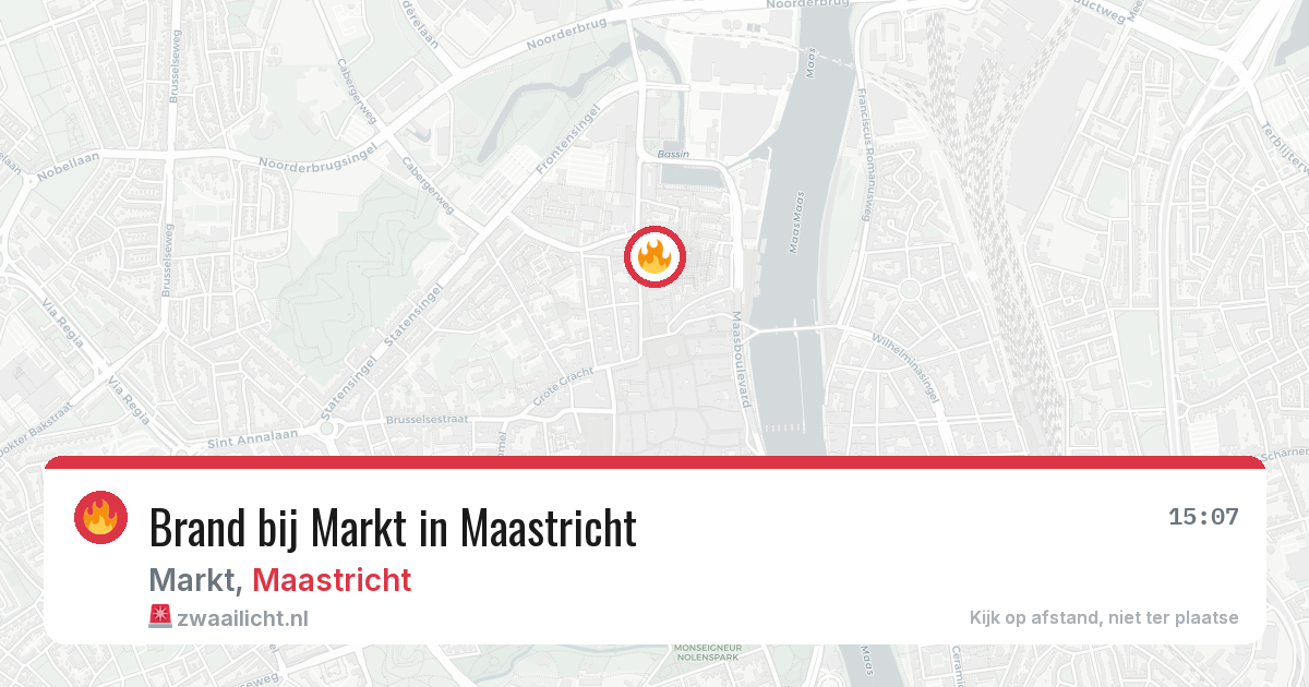 Brand bij Markt in Maastricht — 29 mei 2026