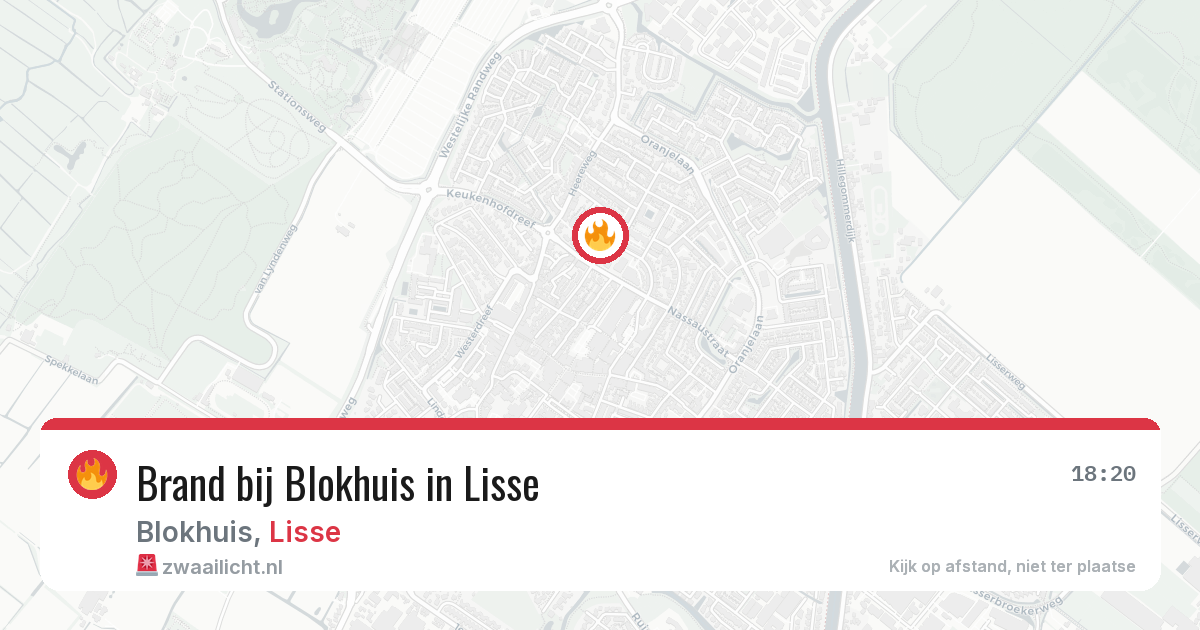 Brand bij Blokhuis in Lisse — 3 jul 2026