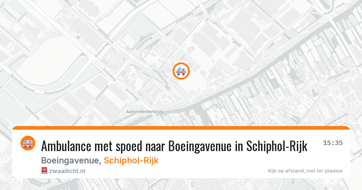 Ambulance met spoed naar Boeingavenue in Schiphol-Rijk — 5 aug 2026