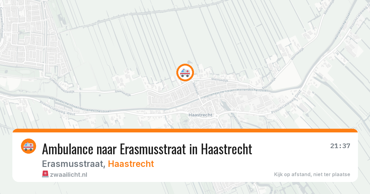 Ambulance naar Erasmusstraat in Haastrecht — 6 aug 2026