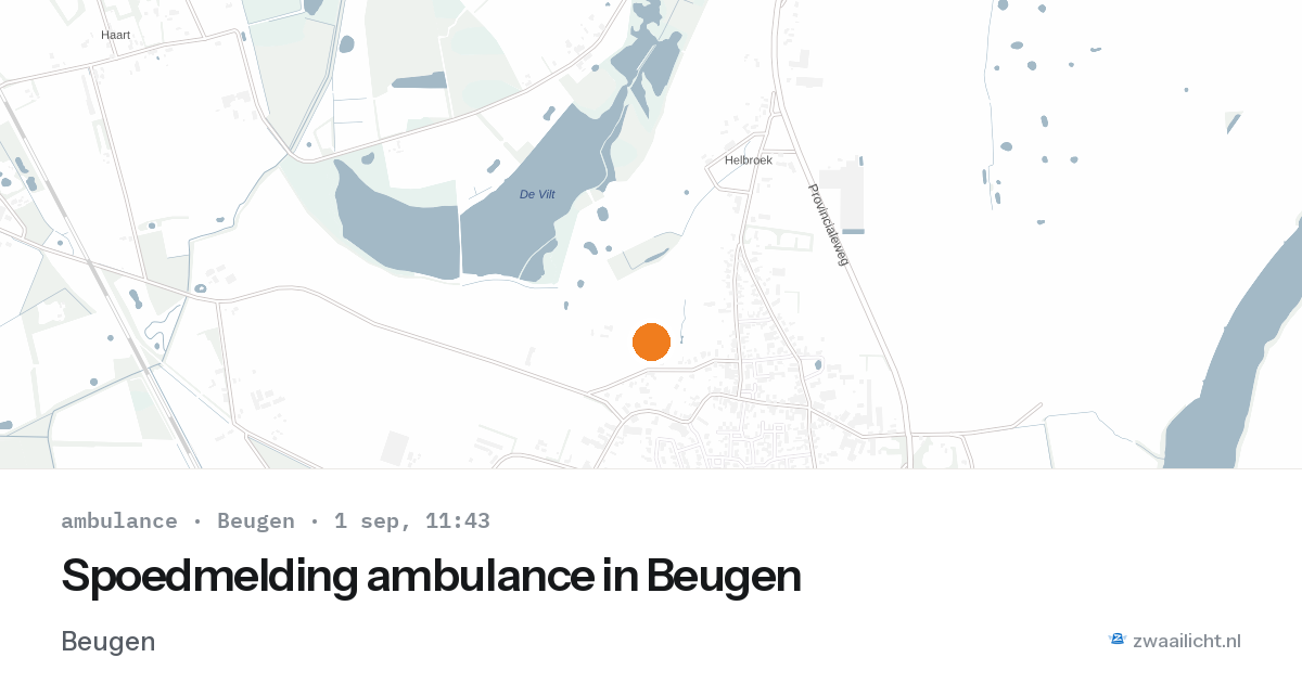 Spoedmelding ambulance in Beugen — 1 sep 2026