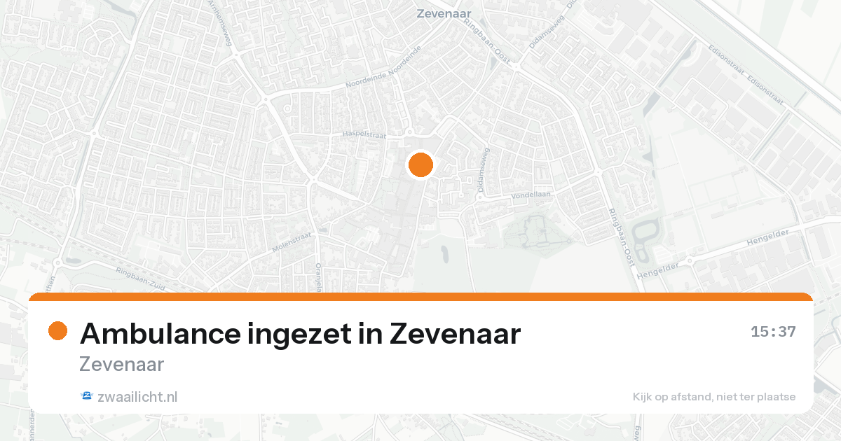 Ambulance ingezet in Zevenaar — 30 jan 2026