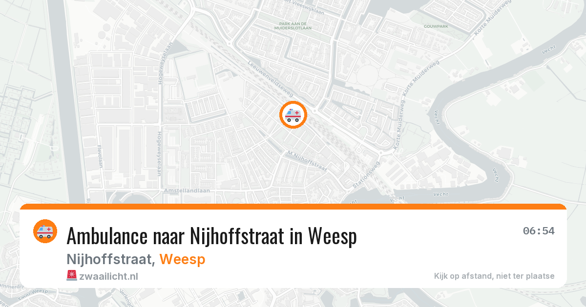 Ambulance naar Nijhoffstraat in Weesp — 27 apr 2026