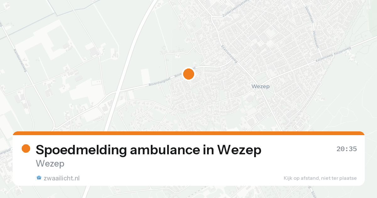 Spoedmelding ambulance in Wezep — 22 aug 2026