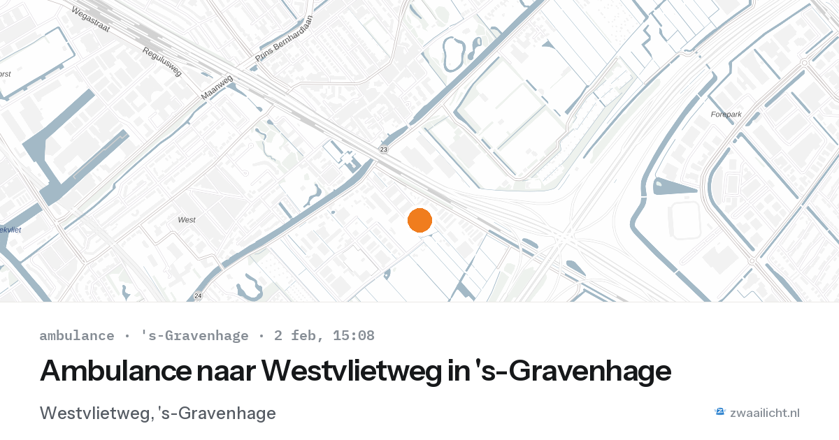 Ambulance naar Westvlietweg in 's-Gravenhage — 2 feb 2026
