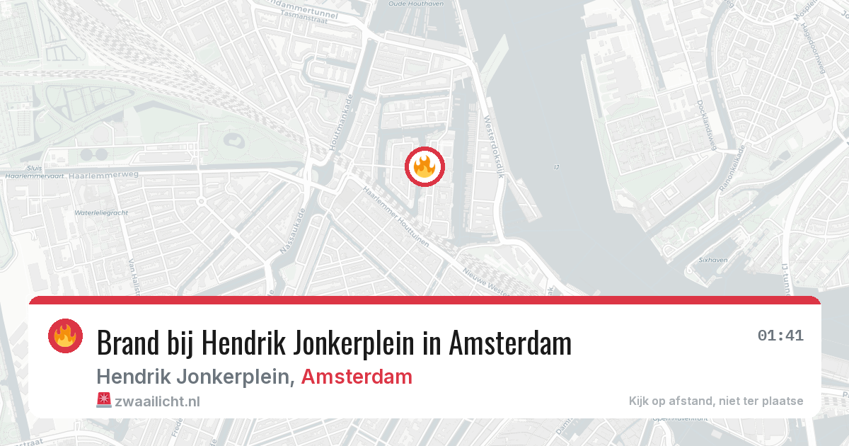 Brand bij Hendrik Jonkerplein in Amsterdam — 28 jul 2026