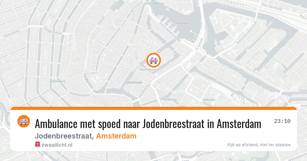 Ambulance met spoed naar Jodenbreestraat in Amsterdam — 27 mrt 2026
