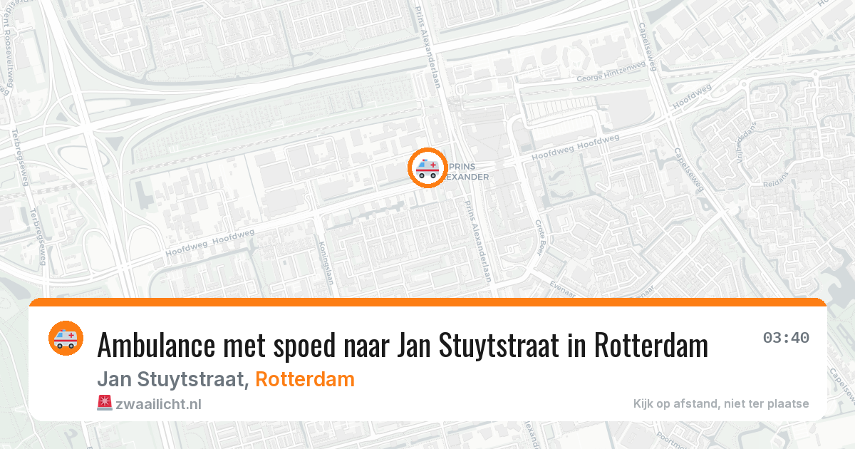 Ambulance met spoed naar Jan Stuytstraat in Rotterdam — 28 jul 2026