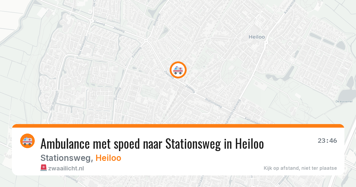 Ambulance met spoed naar Stationsweg in Heiloo — 2 aug 2026