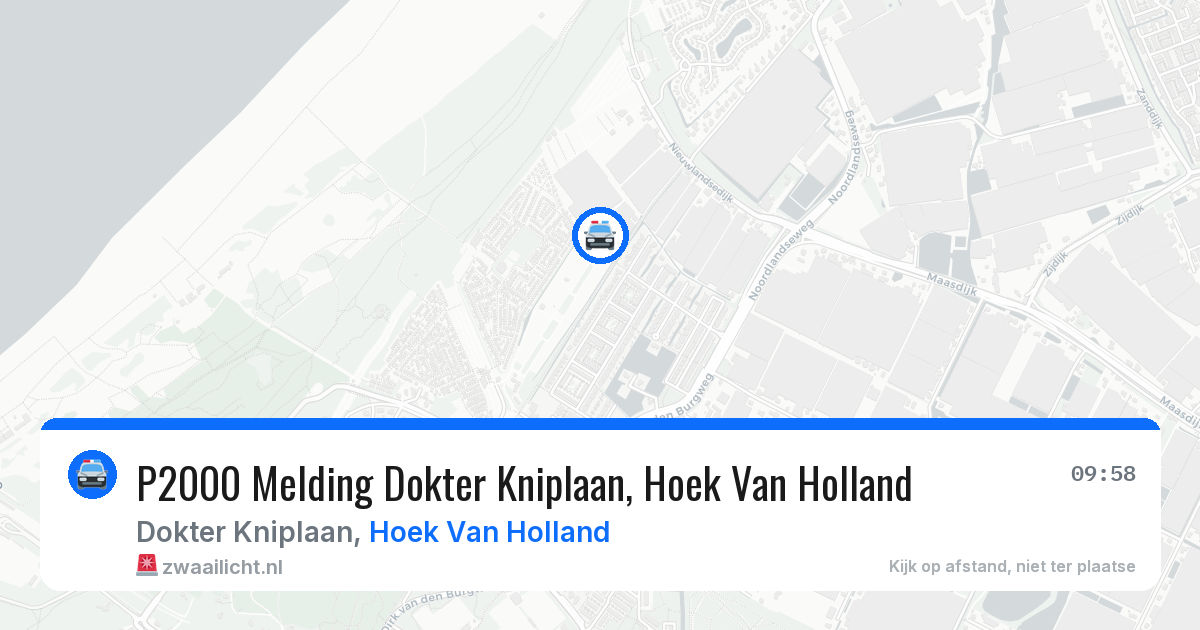 P2000 Melding Dokter Kniplaan, Hoek Van Holland — 18 mei 2026