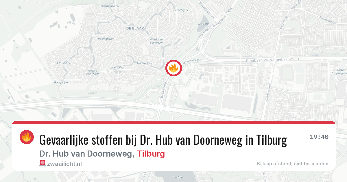 Gevaarlijke stoffen bij Dr. Hub van Doorneweg in Tilburg — 24 jun 2026
