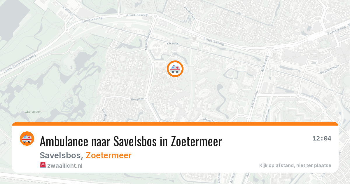 Ambulance naar Savelsbos in Zoetermeer — 14 mei 2026