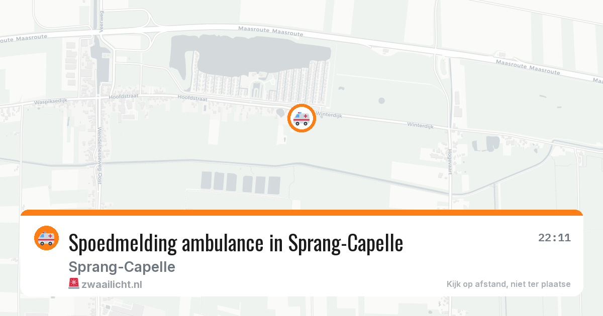 Spoedmelding ambulance in Sprang-Capelle — 10 aug 2026