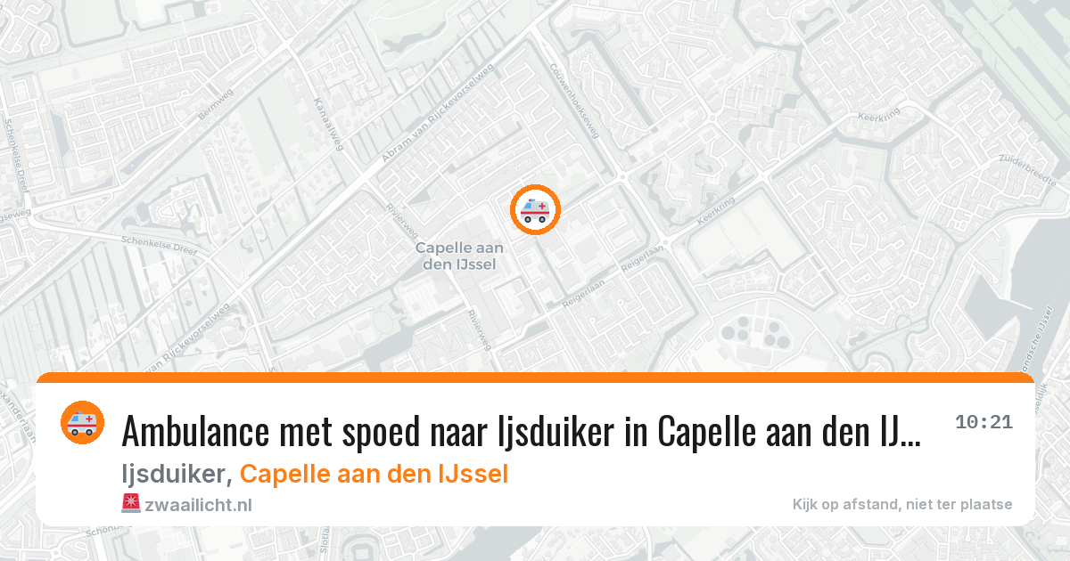Ambulance met spoed naar Ijsduiker in Capelle aan den IJssel — 29 jun 2026