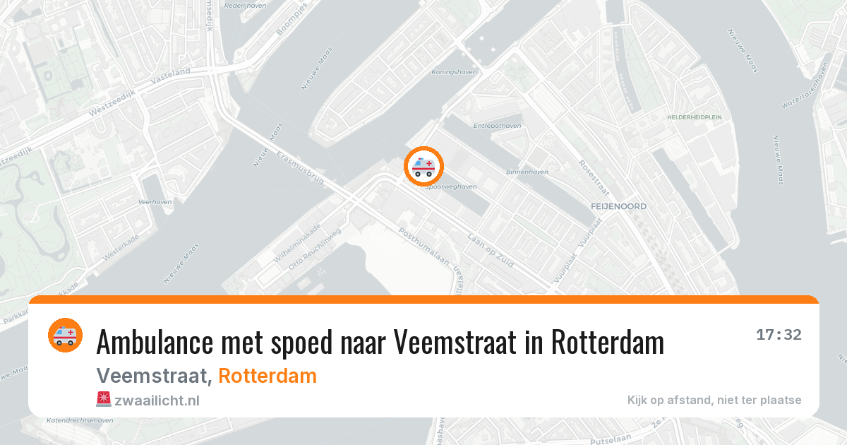 Ambulance met spoed naar Veemstraat in Rotterdam — 5 jun 2026