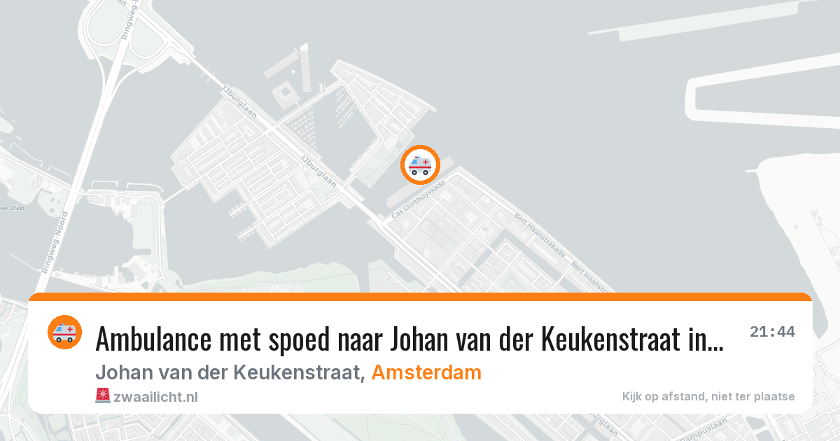 Ambulance met spoed naar Johan van der Keukenstraat in Amsterdam — 13 jun 2026