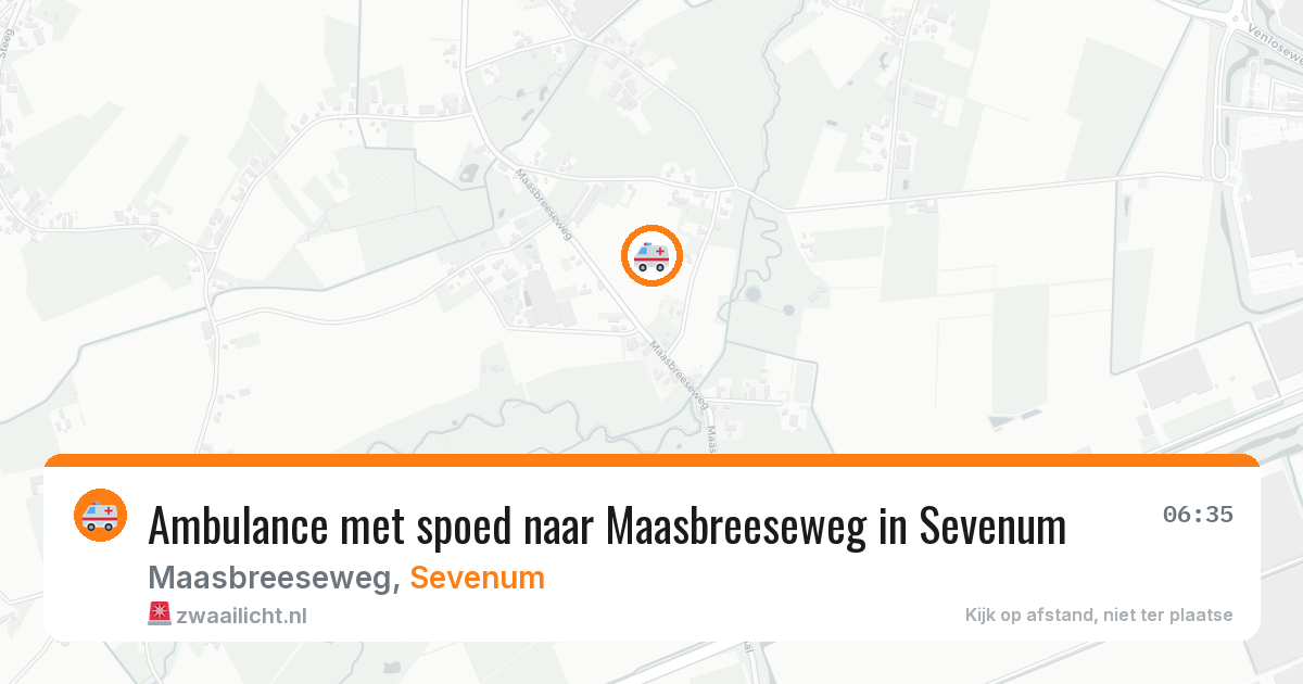 Ambulance met spoed naar Maasbreeseweg in Sevenum — 30 jun 2026