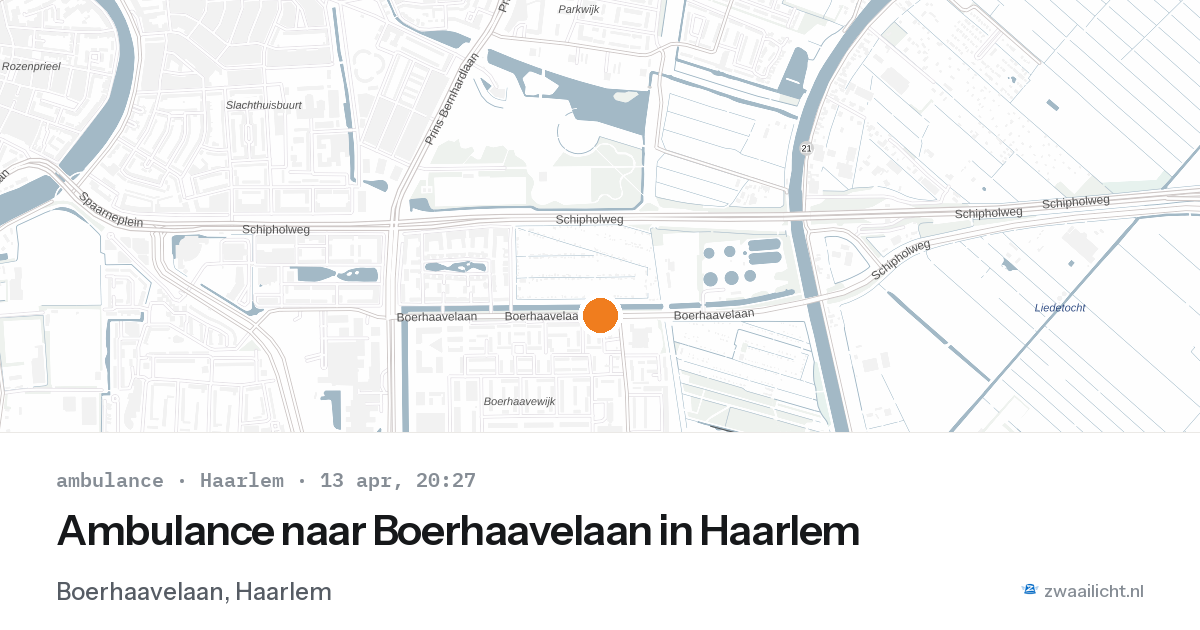 Ambulance naar Boerhaavelaan in Haarlem — 13 apr 2026