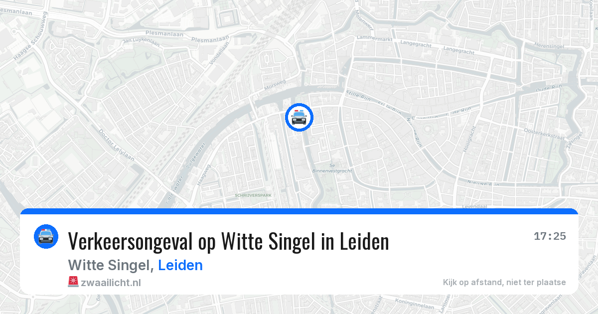 Verkeersongeval op Witte Singel in Leiden — 27 jan 2026