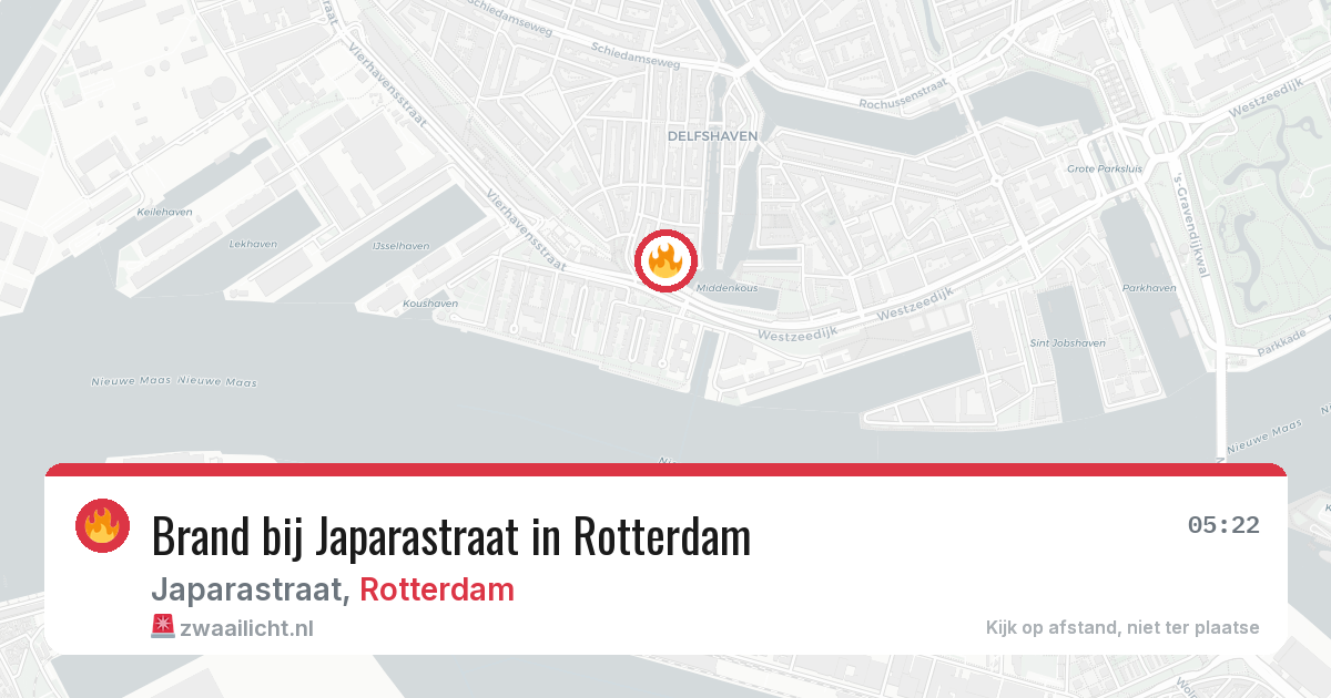 Brand bij Japarastraat in Rotterdam — 5 jul 2026