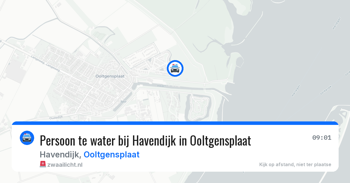 Persoon te water bij Havendijk in Ooltgensplaat — 23 mei 2026