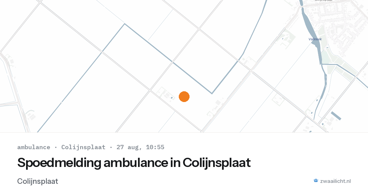 Spoedmelding ambulance in Colijnsplaat — 27 aug 2026