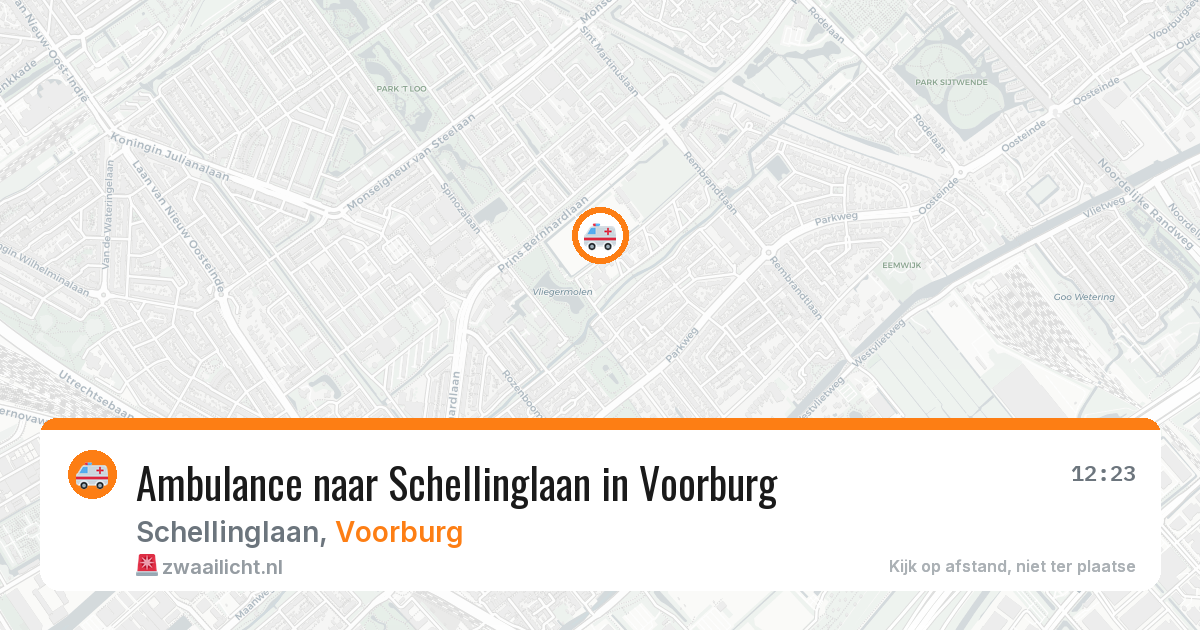 Ambulance naar Schellinglaan in Voorburg — 19 jul 2026