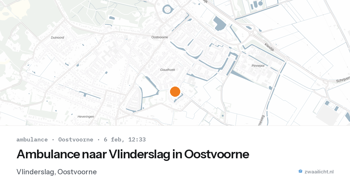 Ambulance naar Vlinderslag in Oostvoorne — 6 feb 2026