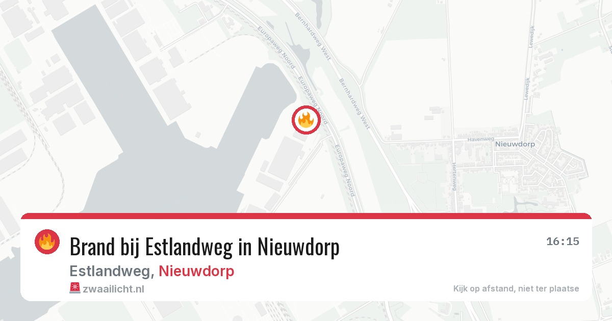 Brand bij Estlandweg in Nieuwdorp — 26 jan 2026