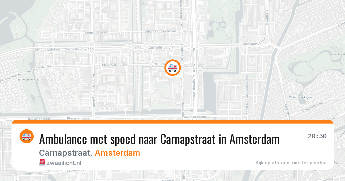 Ambulance met spoed naar Carnapstraat in Amsterdam — 11 apr 2026
