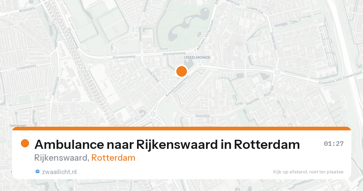 Ambulance naar Rijkenswaard in Rotterdam — 19 aug 2026