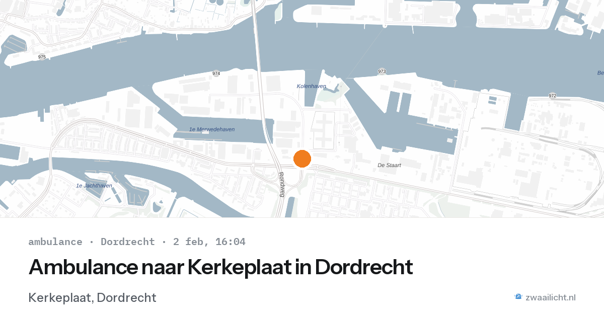 Ambulance naar Kerkeplaat in Dordrecht — 2 feb 2026