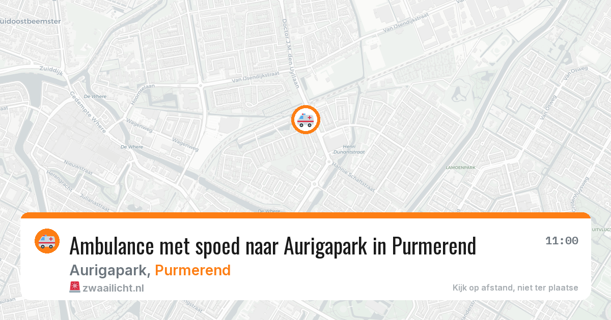 Ambulance met spoed naar Aurigapark in Purmerend — 26 mrt 2026