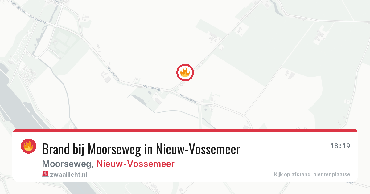 Brand bij Moorseweg in Nieuw-Vossemeer — 9 jul 2026