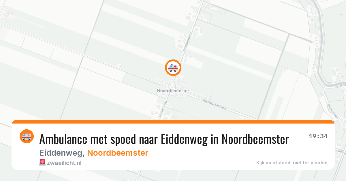 Ambulance met spoed naar Eiddenweg in Noordbeemster — 13 jun 2026