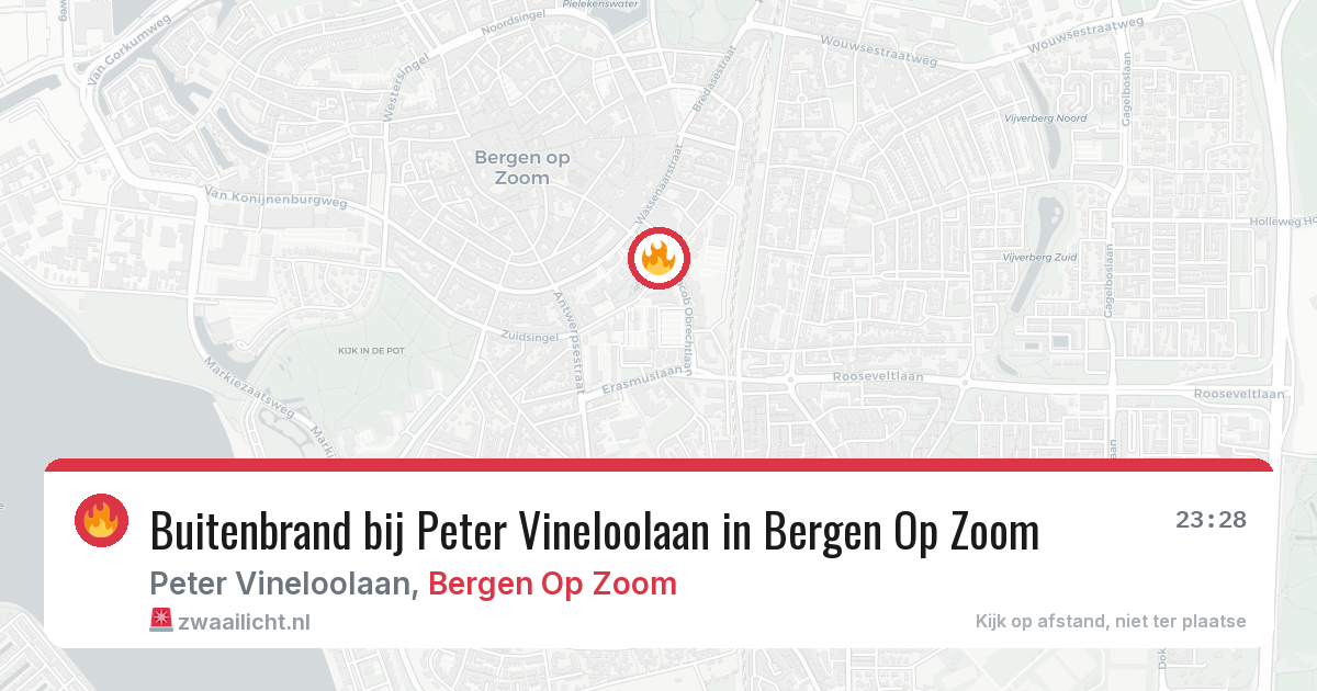 Buitenbrand bij Peter Vineloolaan in Bergen Op Zoom — 2 aug 2026